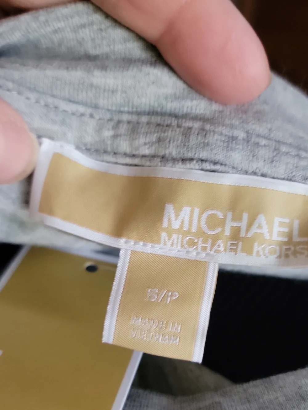Michael Kors Light Gray Rhinestone Logo Sweatshirt